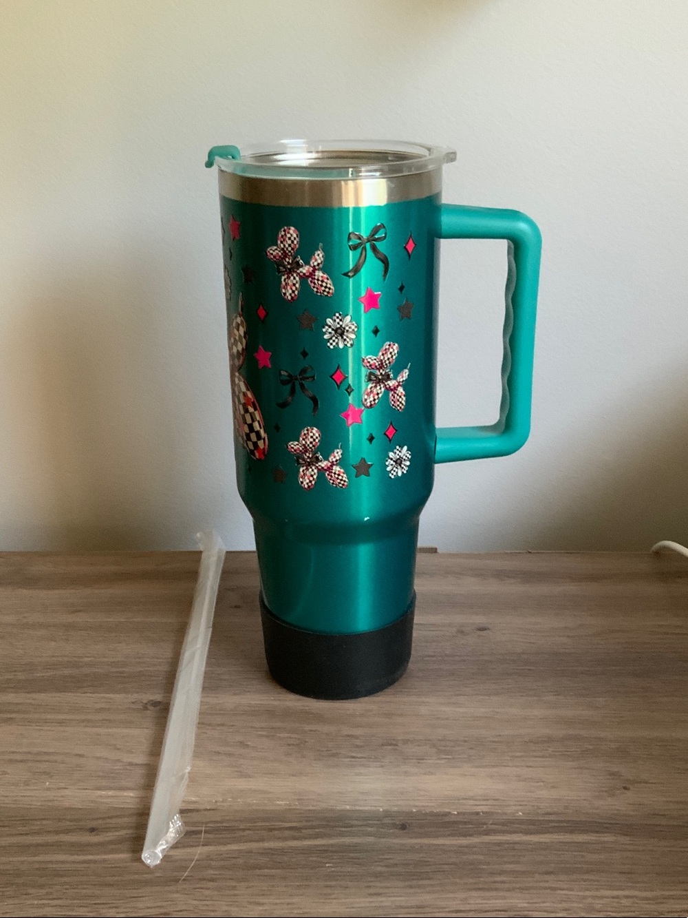 Balloon dog Teal Travel Tumbler